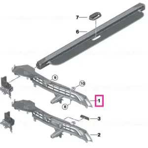 Reducere Panou ornament șină dreapta SCHWARZ - BMW