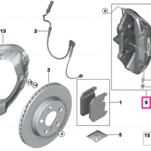 Corpul pinței frână stânga 360X30 - BMW - Mini Plată sigură