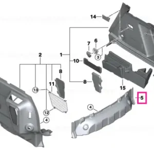 Plată securizată Panou ornament portbagaj spate - BMW - Mini