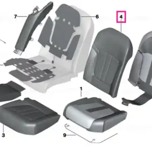 Discount Capac spătar confort piele dreapta MOKKA - BMW