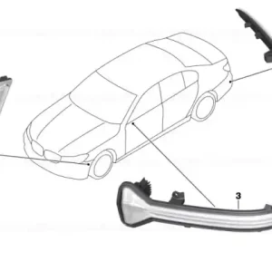 Reflector, rear left - BMW Livrare rapidă