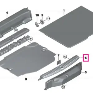 Ornament margine încărcare inox SA-PAKET - BMW Chilipir