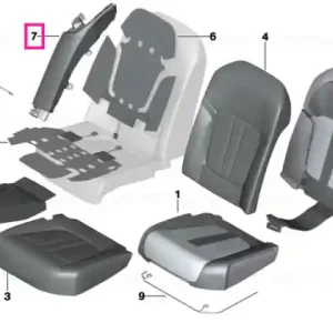 Reducere de preț Side finisher, leather, left NAMY MOKKA - BMW