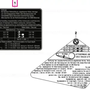 Label "Tyres" ECE - BMW Motorrad Ofertă limitată