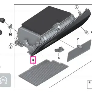 Retur ușor Insert cauciuc, compartiment mănuși - BMW