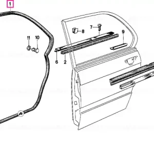 Door weatherstrip, rear right - BMW Cumpărături sigure