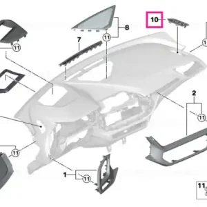 Reducere de preț Ornament dezghețare parbriz dreapta - BMW