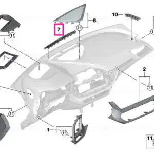 Ornament dezghețare parbriz centru - BMW Reduceri