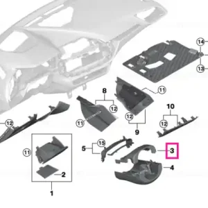 Preț redus Ornament tablou bord coloană sus - BMW