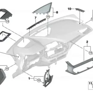 Livrare expres Ornament panou "Airbag off" dreapta - BMW