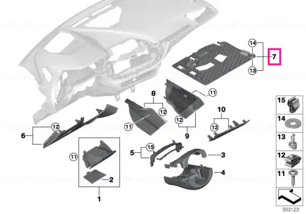 Ornament picioare pasager - BMW Reduceri