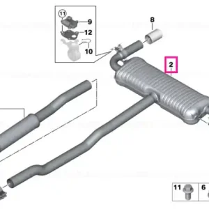 Rear silencer - BMW Popular