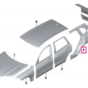 Calitate înaltă Left rear side panel - BMW