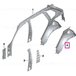 Wheelhouse rear, outer half left - BMW Noutate