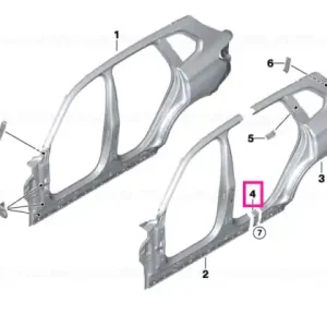 Plată sigură Reinforcement plate, sill, left - BMW