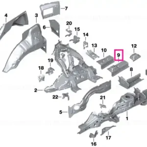Comandă acum Side member rear top left - BMW