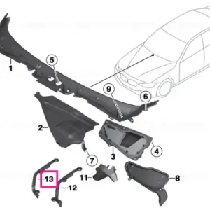 Discount Leaf grill, left - BMW
