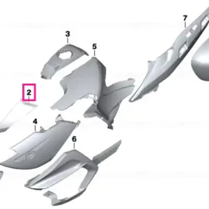 Plată sigură Mirror trim, left ROHTEIL / BLANK - BMW Motorrad