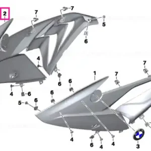 Livrare expres Lateral trim panel, right ROHTEIL / BLANK - BMW Motorrad
