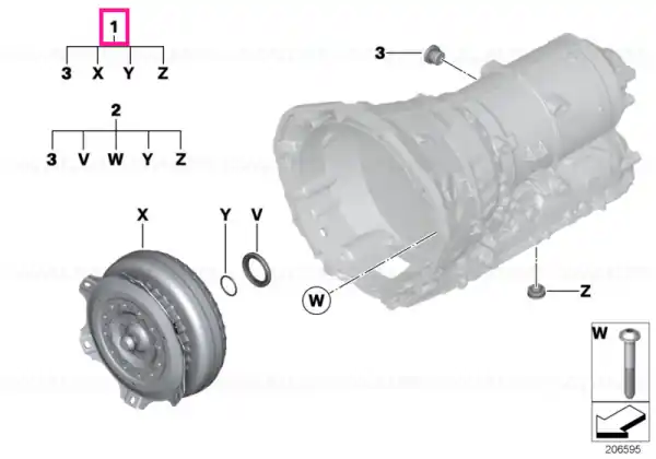 Ieftin Kit reparație convertizor cuplu GA8HP45 - BMW