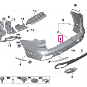 Retur ușor Panel, bumper, primed, rear - BMW
