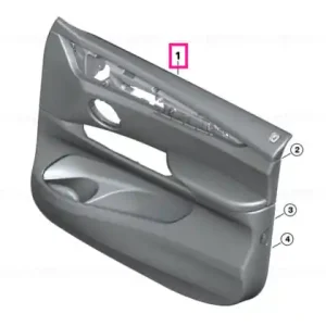 Door trim panel, leather, front right SCHWARZ/BRAUN - BMW Ofertă specială