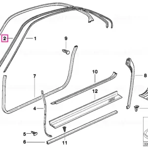 Preț mic Edge protection left PERGAMENT - BMW