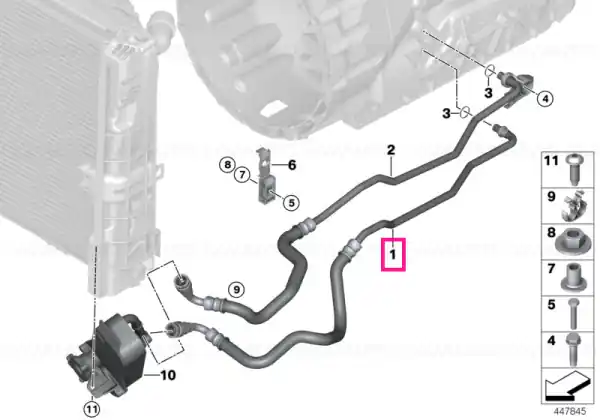 Reducere specială Oil cooling pipe inlet - BMW