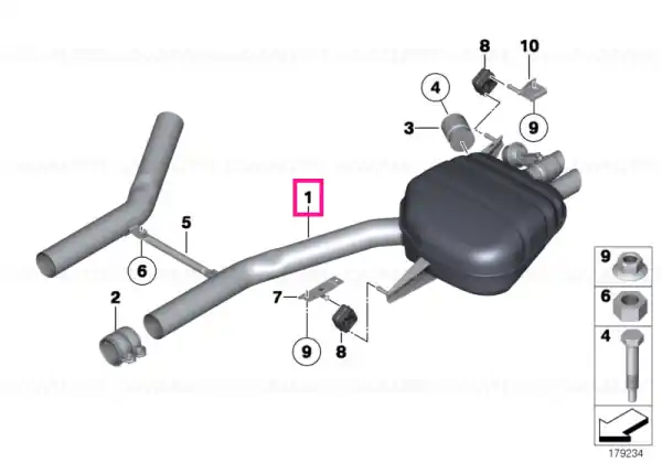 Reducere extra Rear silencer, left, with exhaust flap - BMW