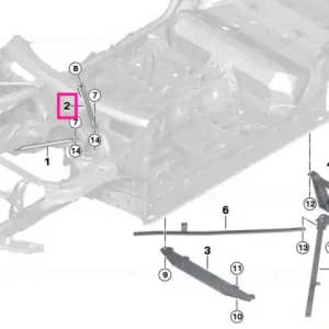 Retur ușor Strut brace bulkhead right - BMW