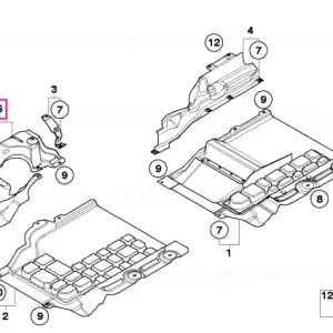 Preț promoțional Exhaust gas system screening, rear - BMW