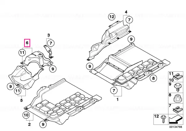 Preț promoțional Exhaust gas system screening, rear - BMW