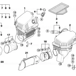 Livrare rapidă Intake silencer left - BMW
