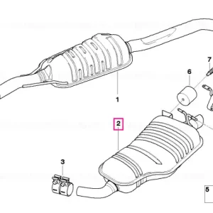 Rear silencer - BMW Premium