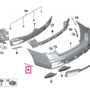 Preț mic Left rear moulding M CHROME - BMW