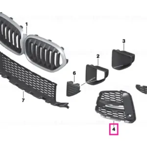 Grid lateral right M PDC - BMW Plată sigură