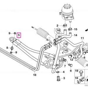 Pressure hose assy - BMW Plată securizată