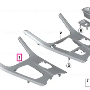 Decor panel for centre console SIENA - BMW Ofertă exclusivă