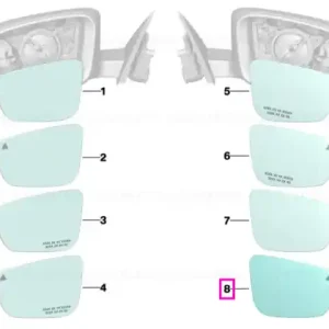 Doar azi Geam oglinda inclazita, wide-angle, dreapta, HC2 - BMW Seria 2 G42 G87 M2, Seria 3 G20 G21 G28 G80 G81 M3, Seria 4 G22 G23 G26 G82 G83 M4, i3 G28, i4 G26