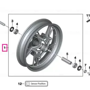 Cel mai vândut Cast rim, black front 3.5X17 - BMW Motorrad
