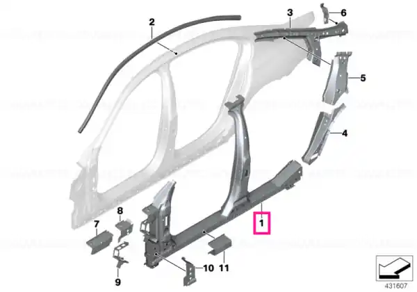 Ofertă specială Side frame, middle left - BMW