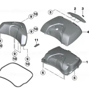Back pad, TopCase DARKBROWN - BMW Motorrad Ieftin