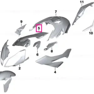 Fairing side section, right LIGHT-WHITE - BMW Motorrad Chilipir