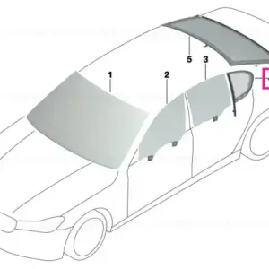 Preț promoțional Side window,green fixed,right rear door VSG - BMW