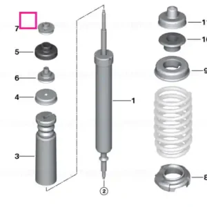 Shock absorber, rear - BMW Expediere rapidă