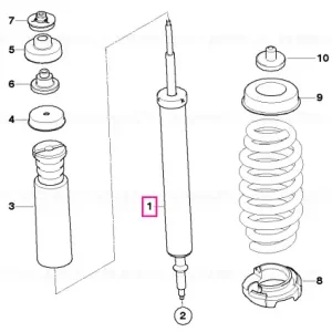 Discount Shock absorber, rear - BMW