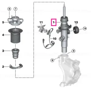 Spring strut front left VDC - BMW Nu rata