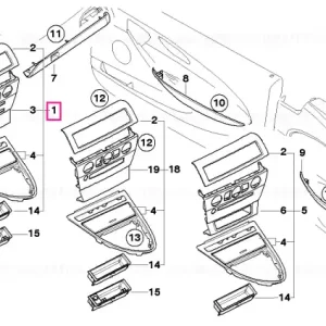 Set capete lemn BIRKE GRAU - BMW Popular