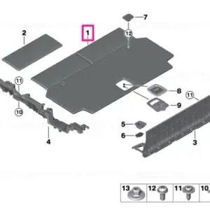 Floor carpet, luggage compartment ANTHRAZIT - BMW Reducere