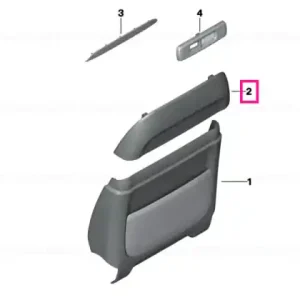 Preț redus Rear panel, Comfort seat, leather, upper ELFENBEINWEISS - BMW